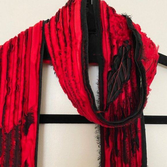 Kristen Bond Accessories - Ltd ed silk charmeuse scarf - red